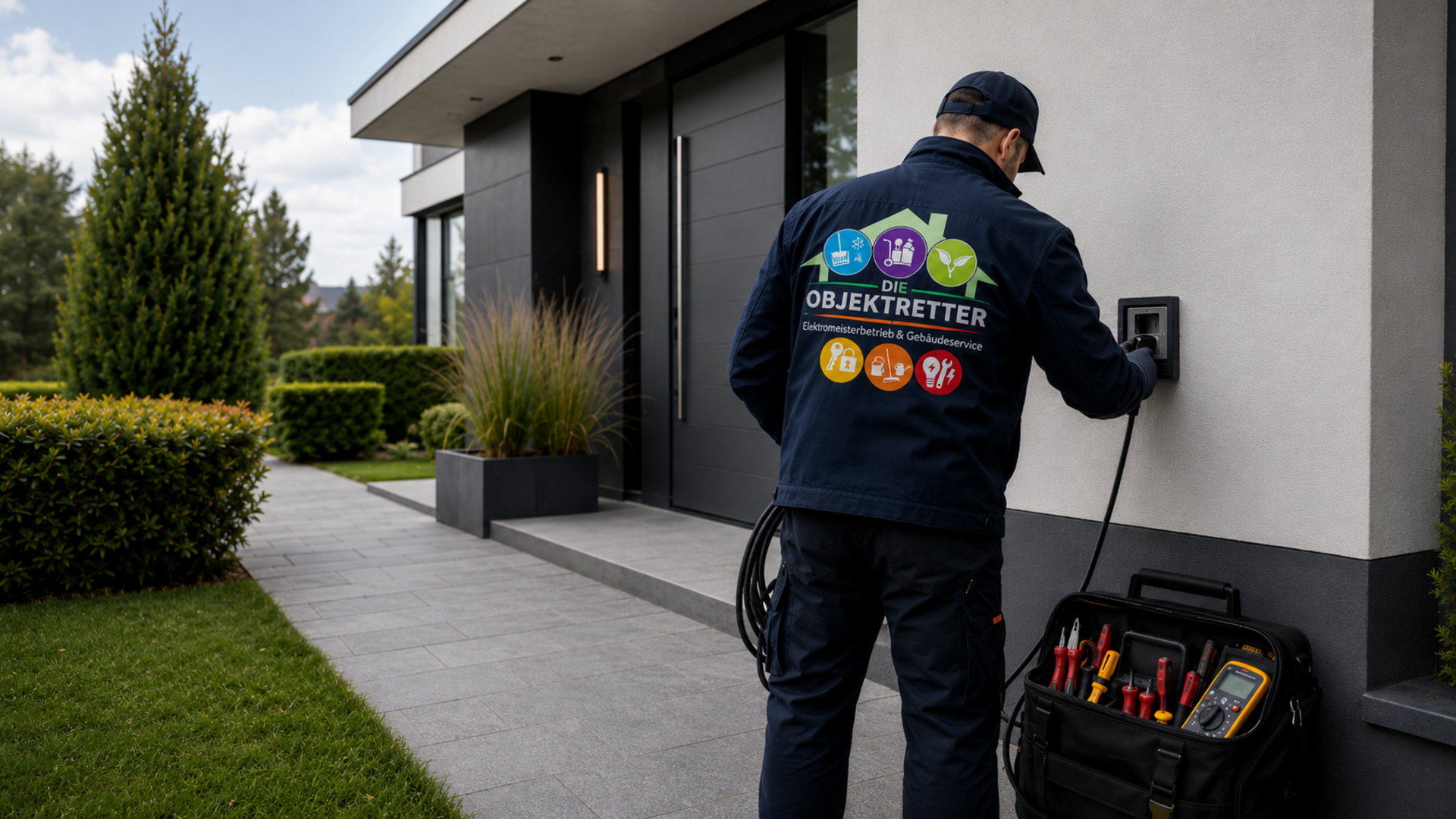 gepflegte Außenanlage einer Immobilie mit professionellem Objektservice